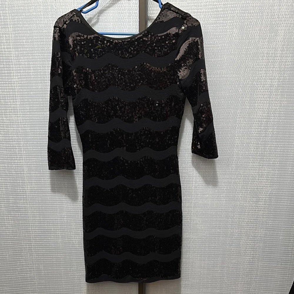 Elegant Black Sequin Dress